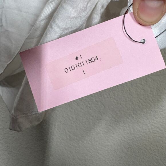 Les Femmes Velours Large Crew Neck Ringer Tee Top White Lenzing Modal Stretch - Picture 7 of 8